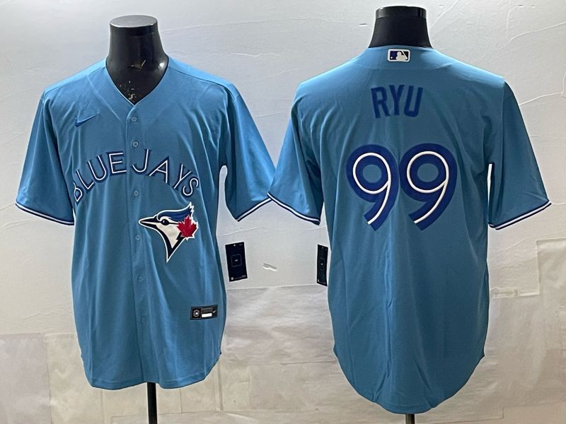Men 2025 Toronto Blue Jays #99 Ryu Blue Game Nike MLB Jersey style 05->toronto blue jays->MLB Jersey